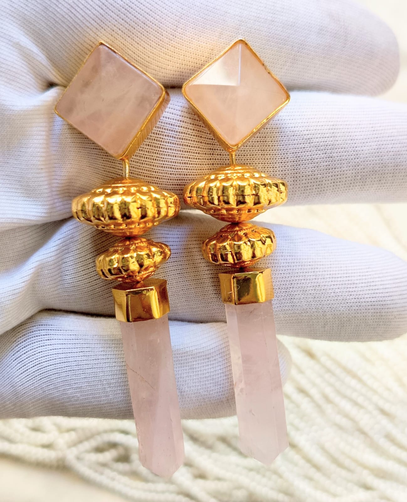 Royal Gemstone Bar Drop Earring