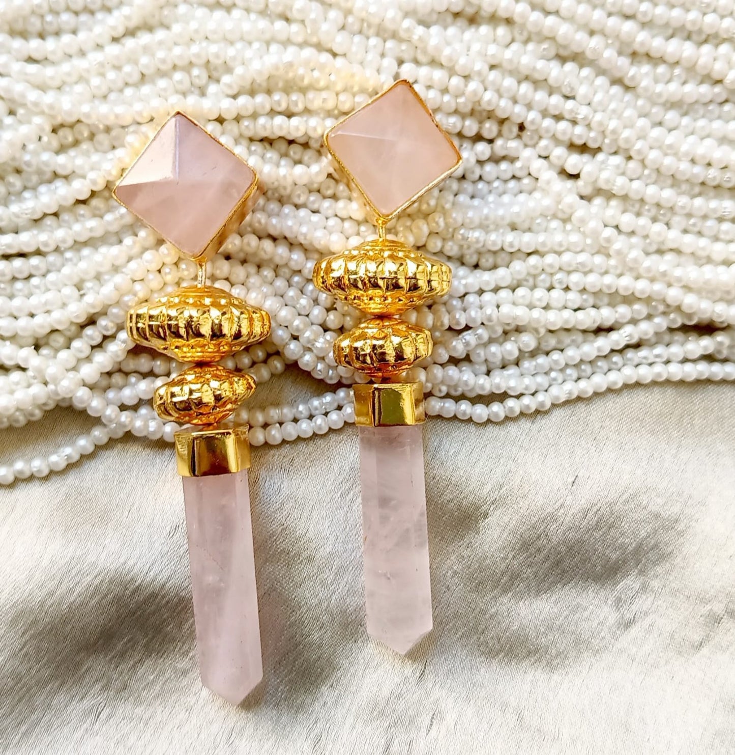Royal Gemstone Bar Drop Earring