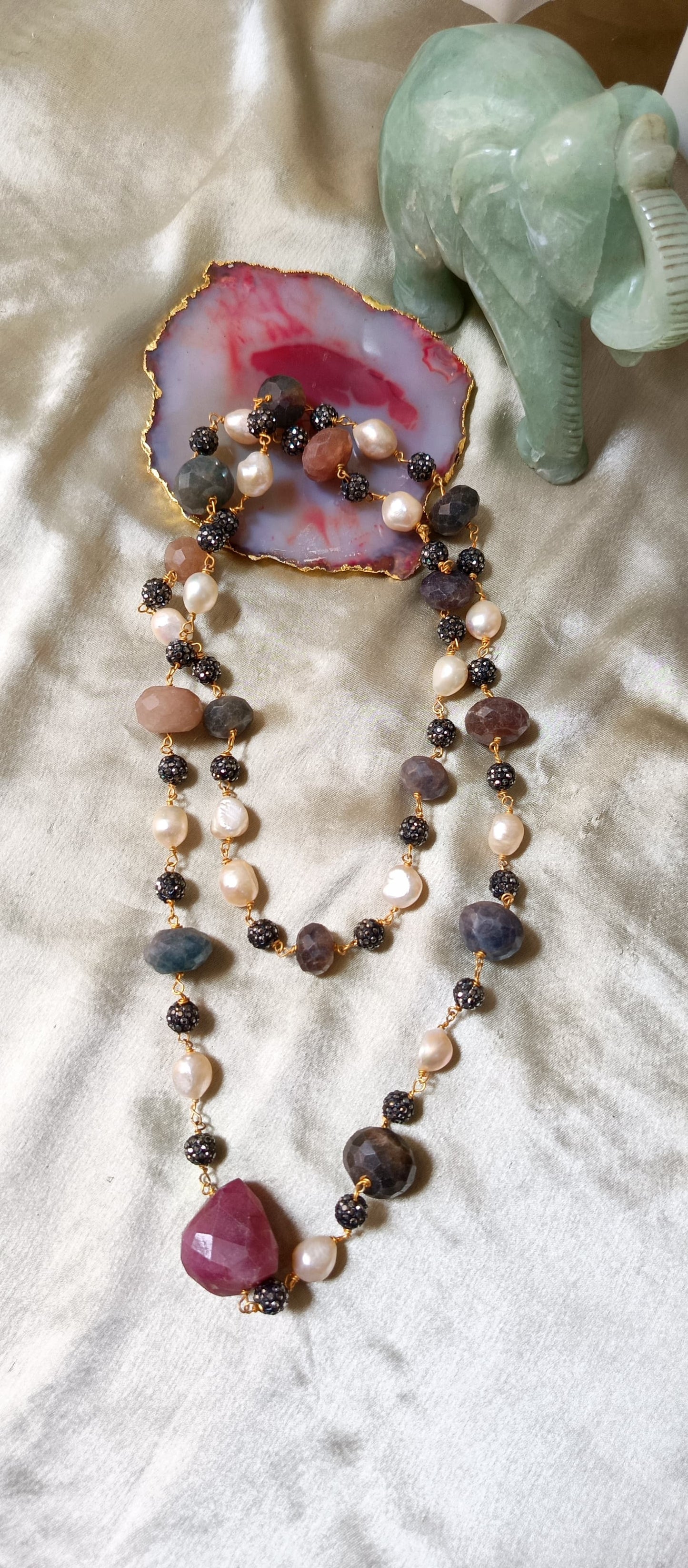 Colourful Tourmaline Beaded Necklace