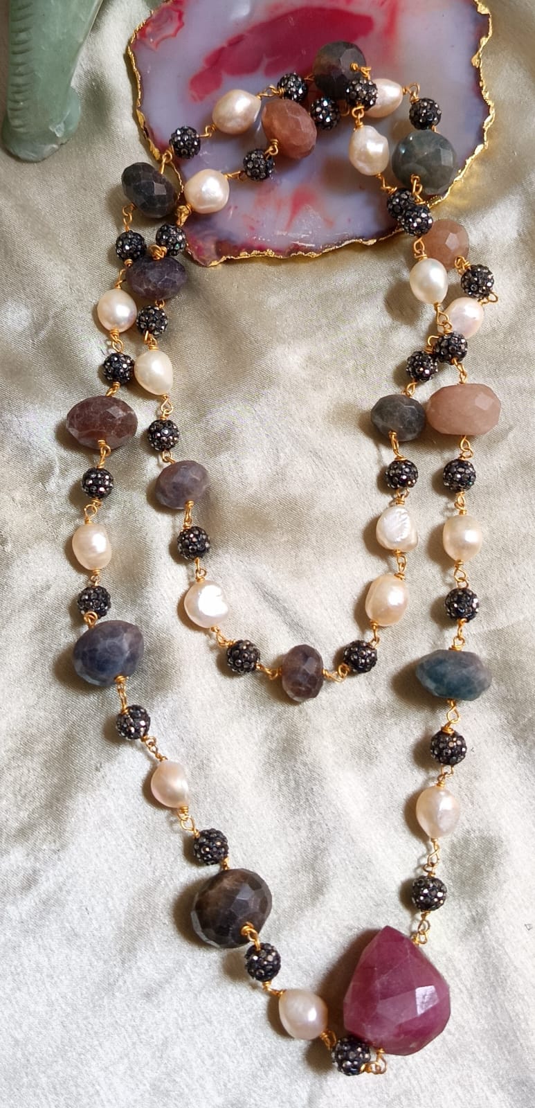 Colourful Tourmaline Beaded Necklace