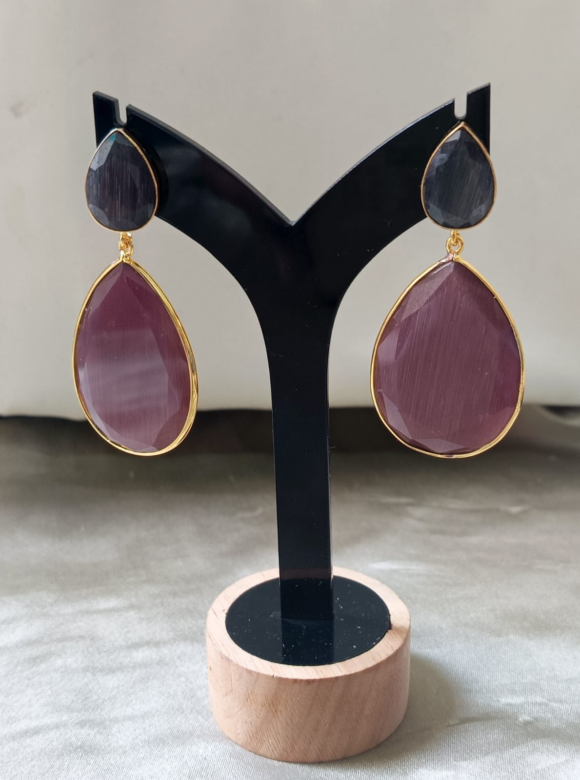 Double Teardrop luxe statement Earring