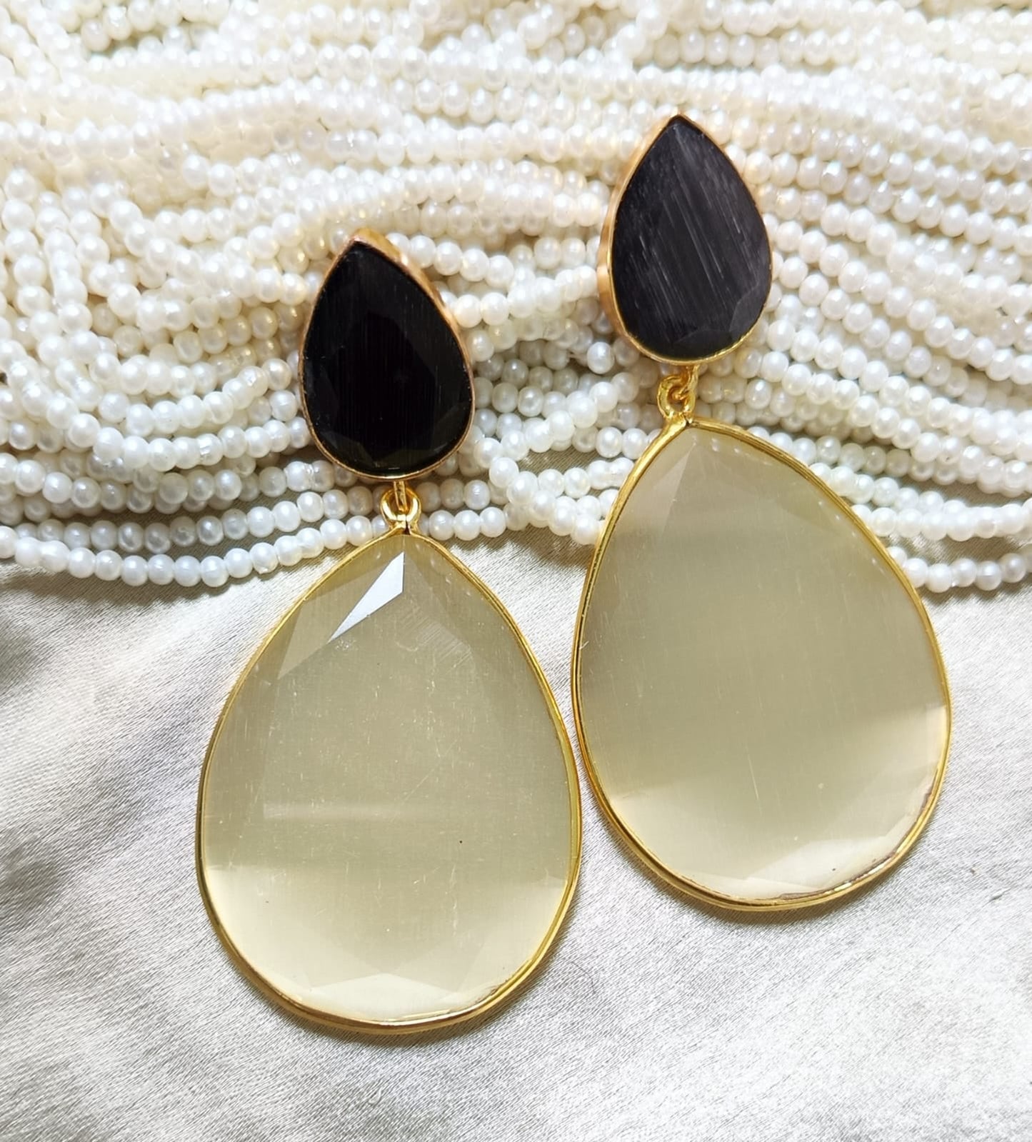 Double Teardrop luxe statement Earring