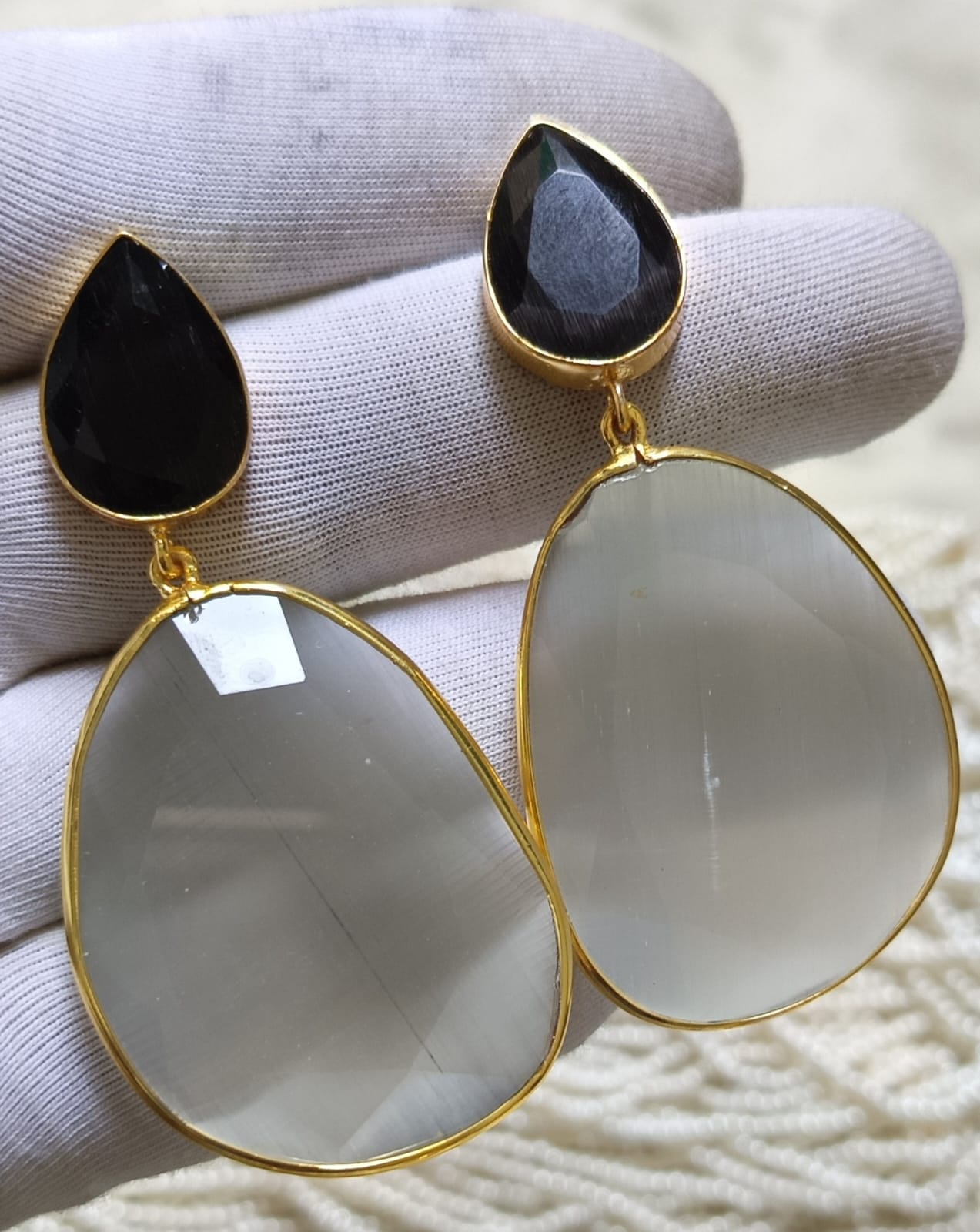 Double Teardrop luxe statement Earring