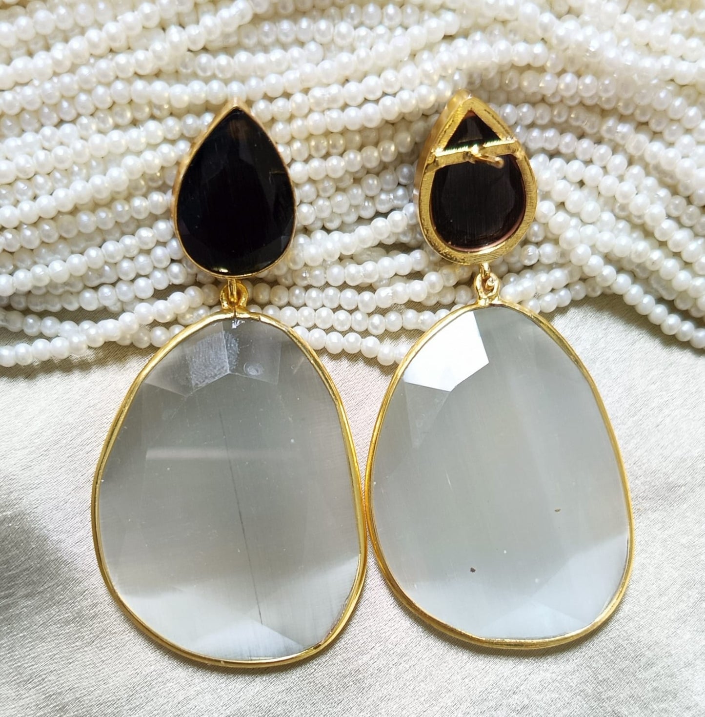 Double Teardrop luxe statement Earring