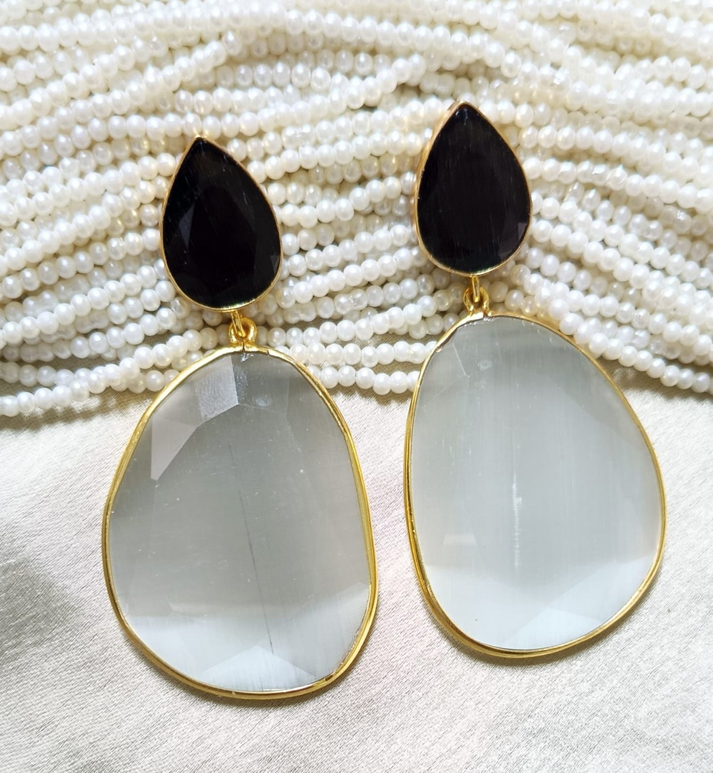 Double Teardrop luxe statement Earring