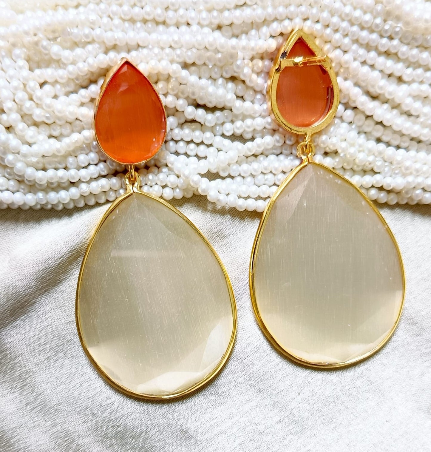 Double Teardrop luxe statement Earring