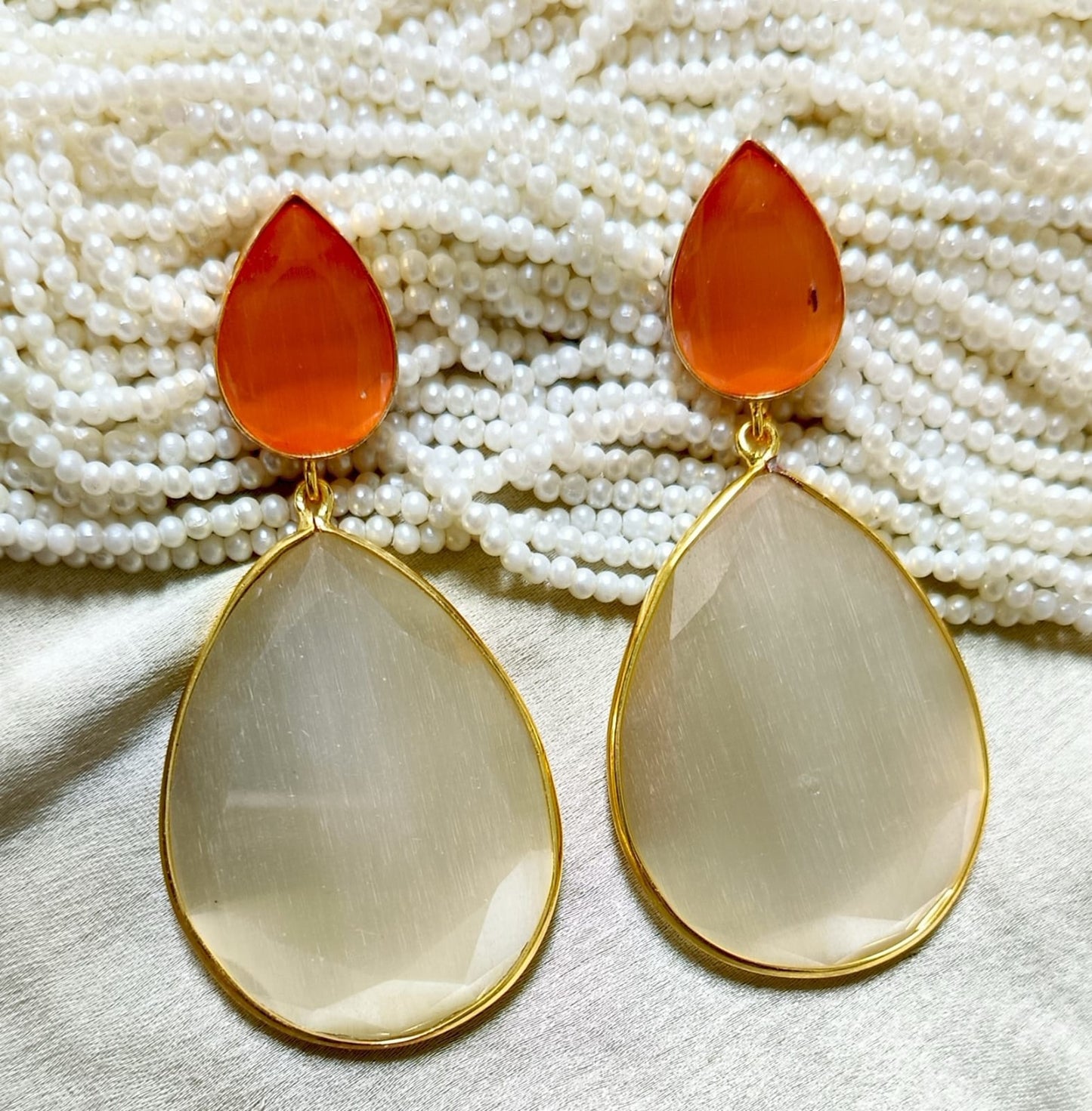 Double Teardrop luxe statement Earring