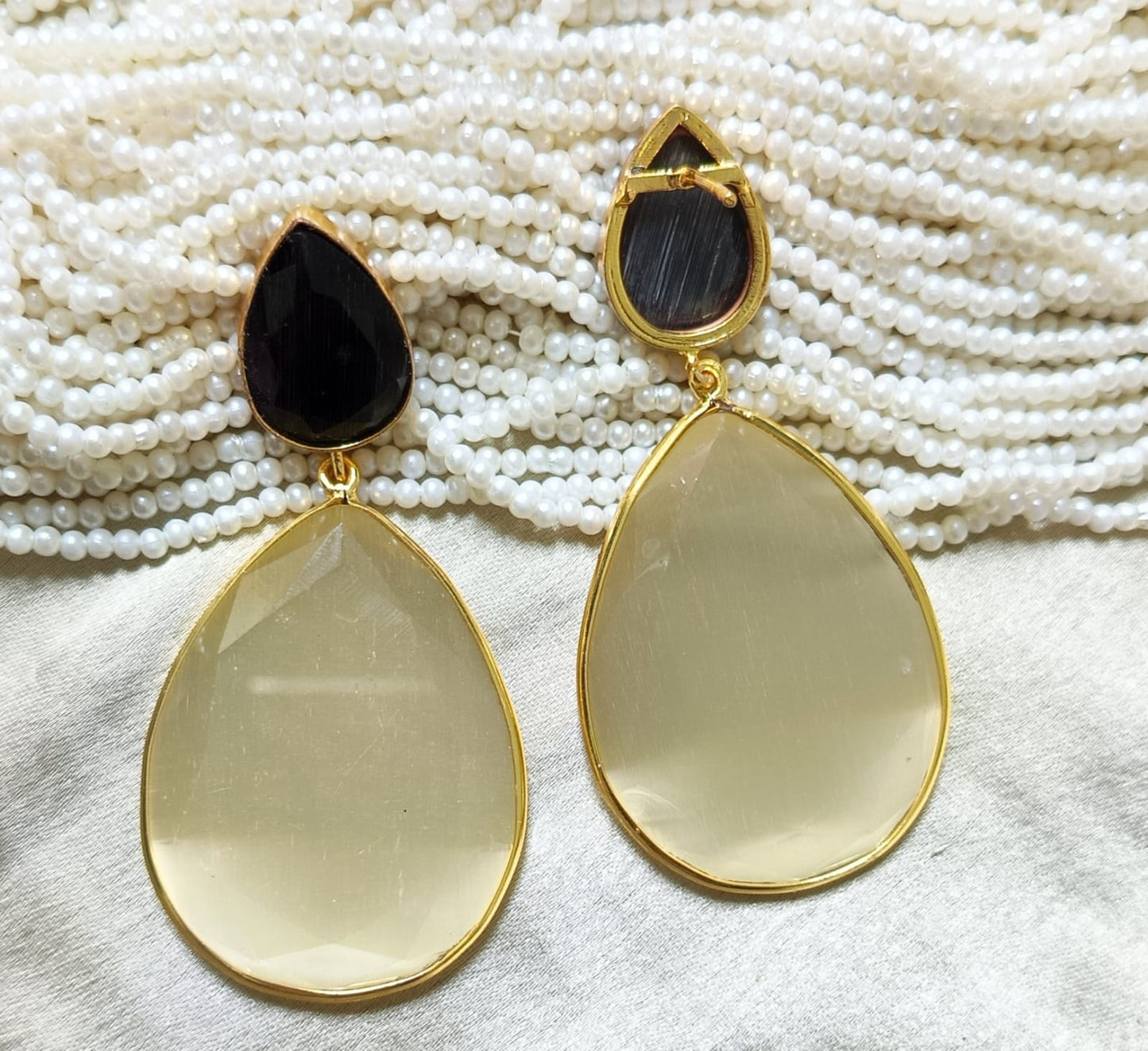 Double Teardrop luxe statement Earring