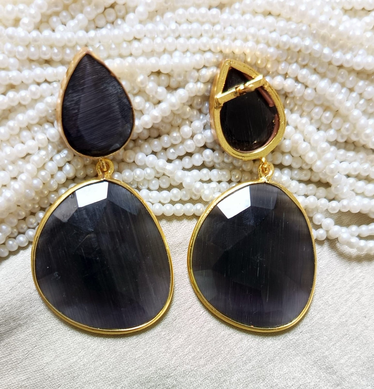 Double Teardrop luxe statement Earring