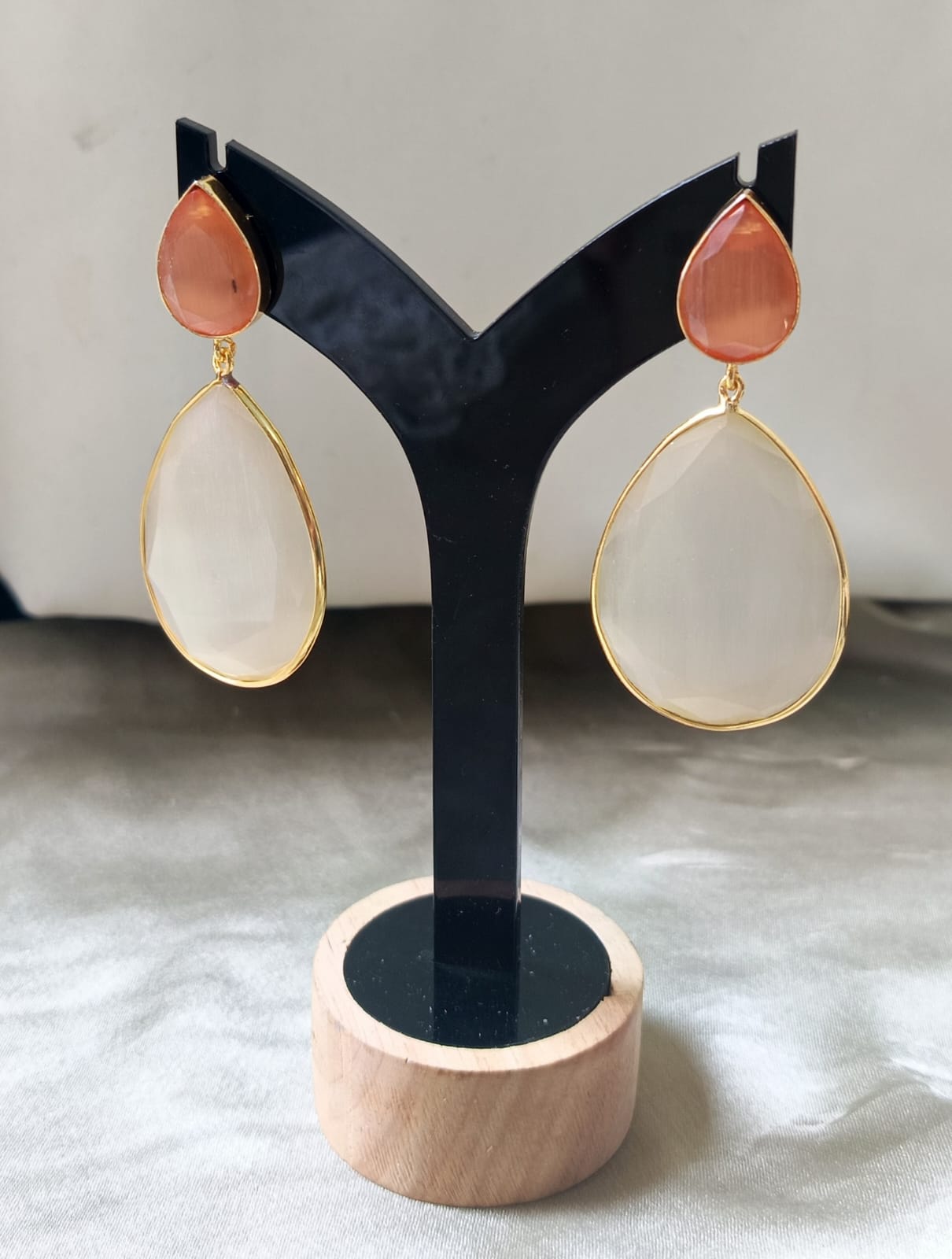 Double Teardrop luxe statement Earring