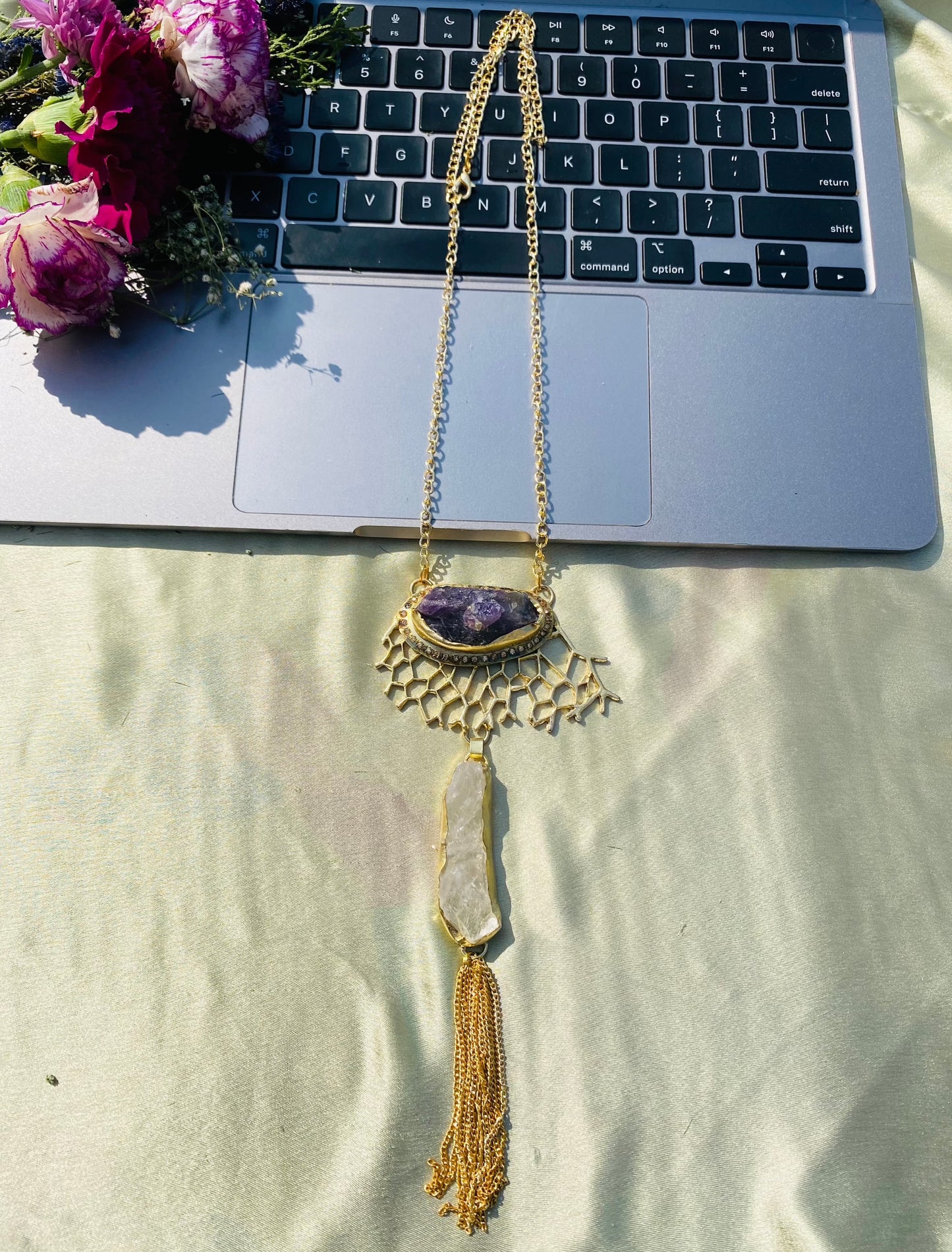 Web Of Amethyst Pendant