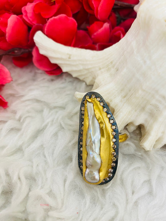 Pearl Stick Ring