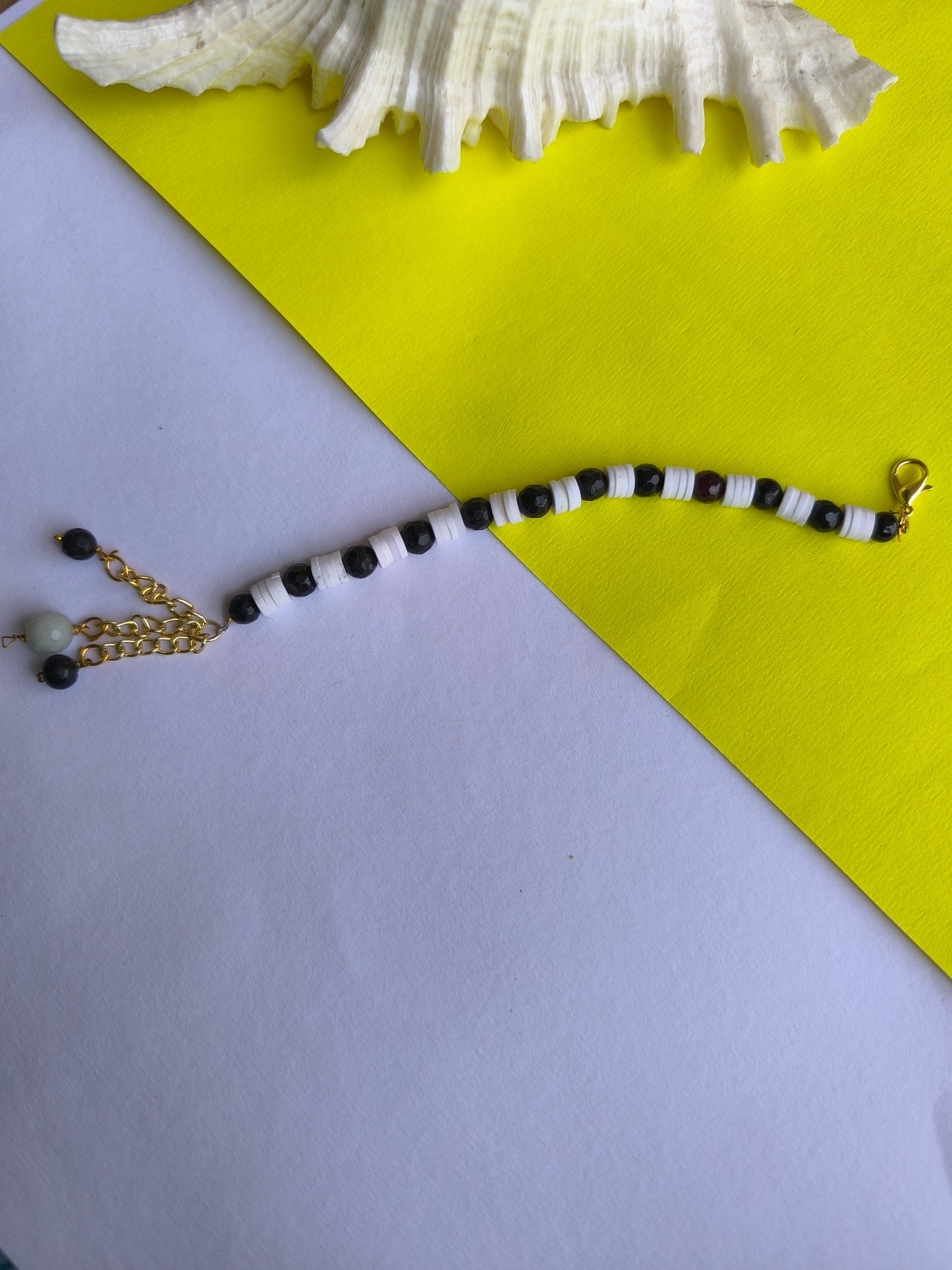 White with mix beads bracelet