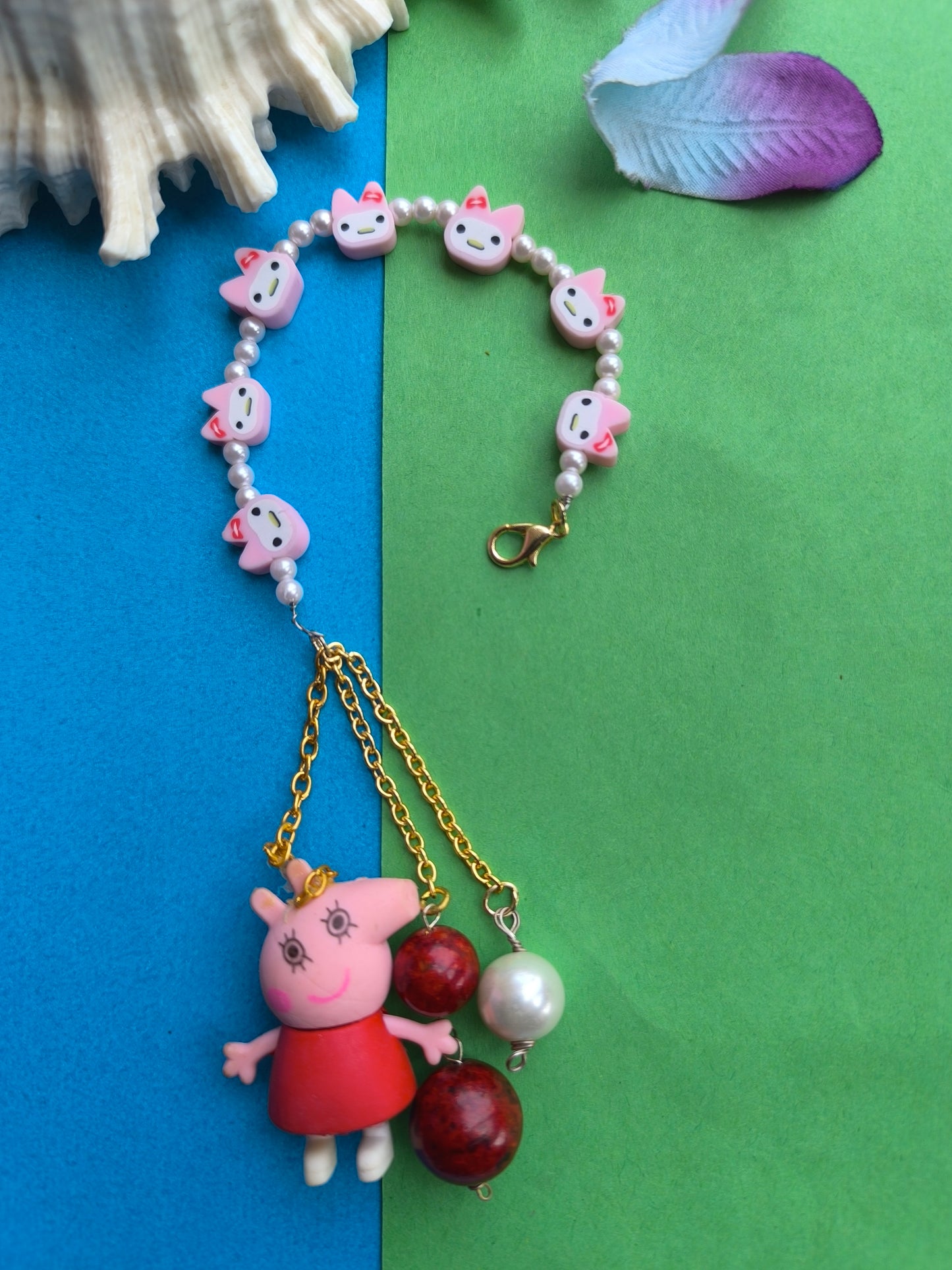 COLOURFUL BEADS WITH ERASER  TASSEL AND STONEBEADS