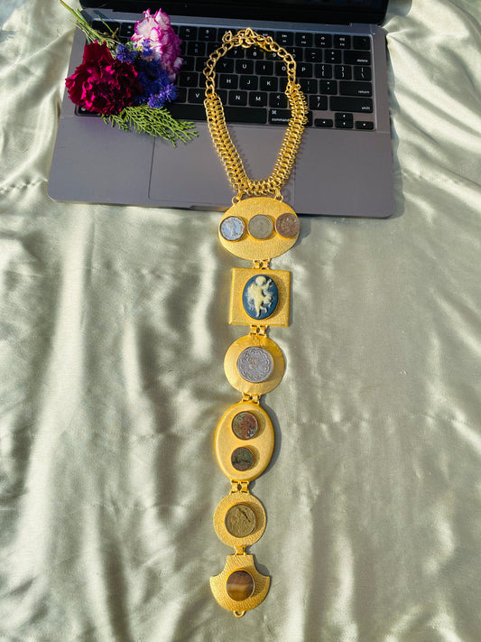 Angel Coin Tie Necklace