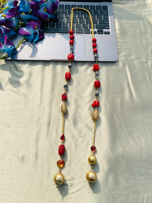 Cluster Of Red Tie Necklace