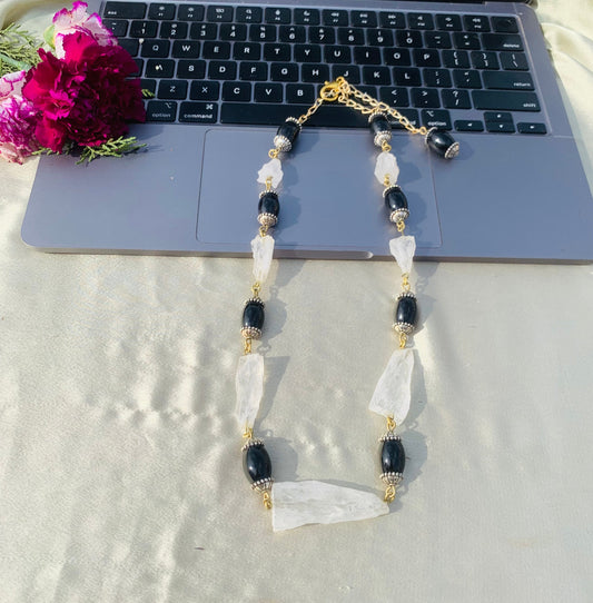 Black and White Drama Necklace