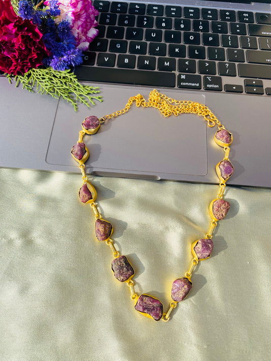 Garnet Rough Necklace