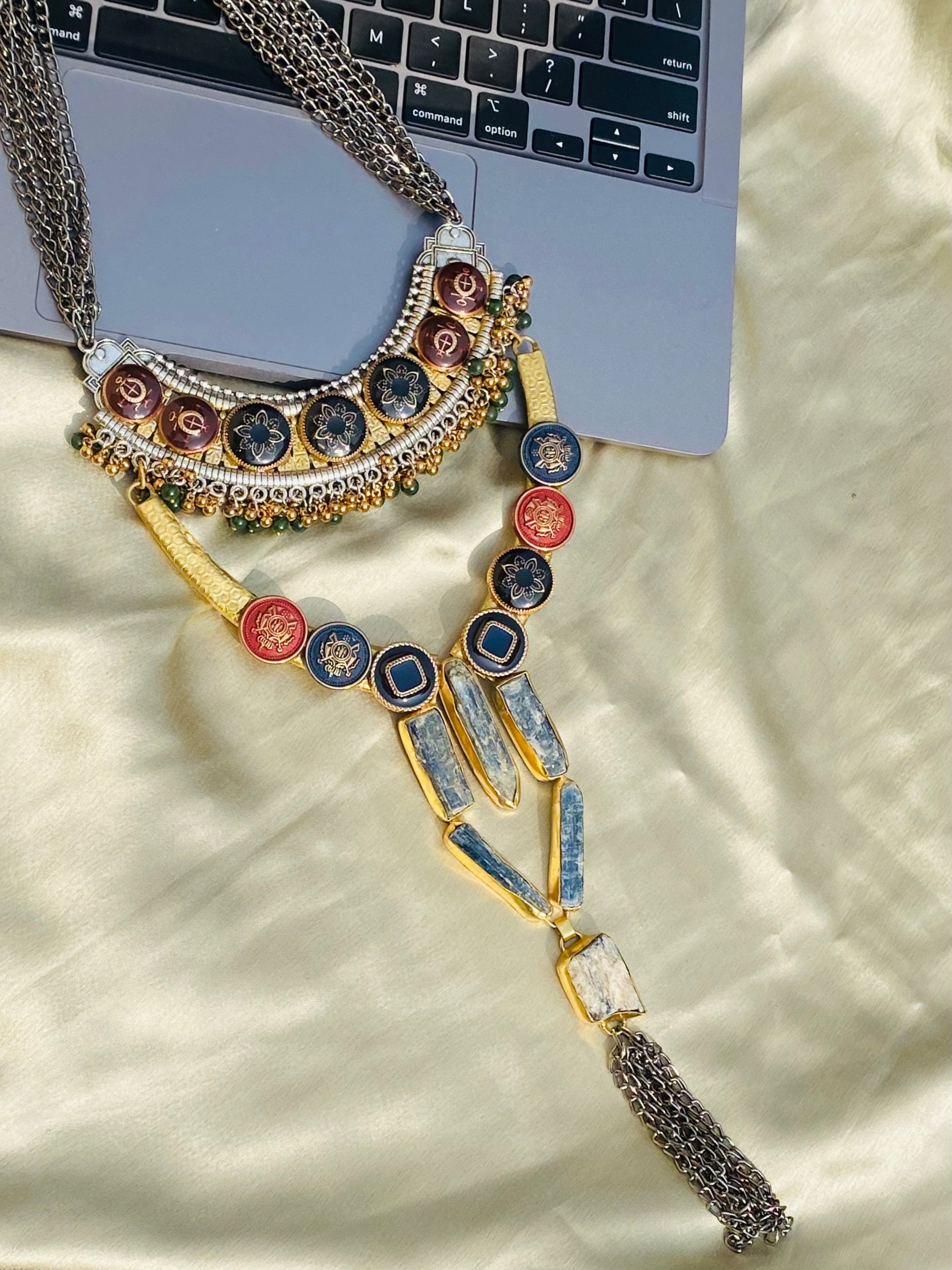 Celine Long Necklace citrine