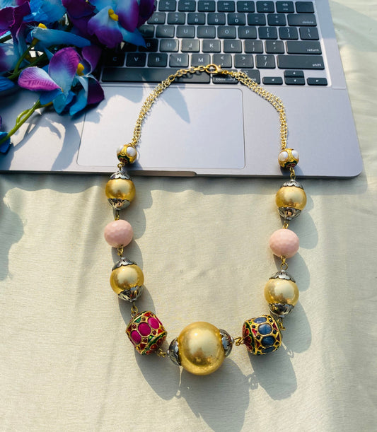 Golden Grace Beaded Necklace
