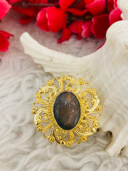 Blooming Labradorite Ring