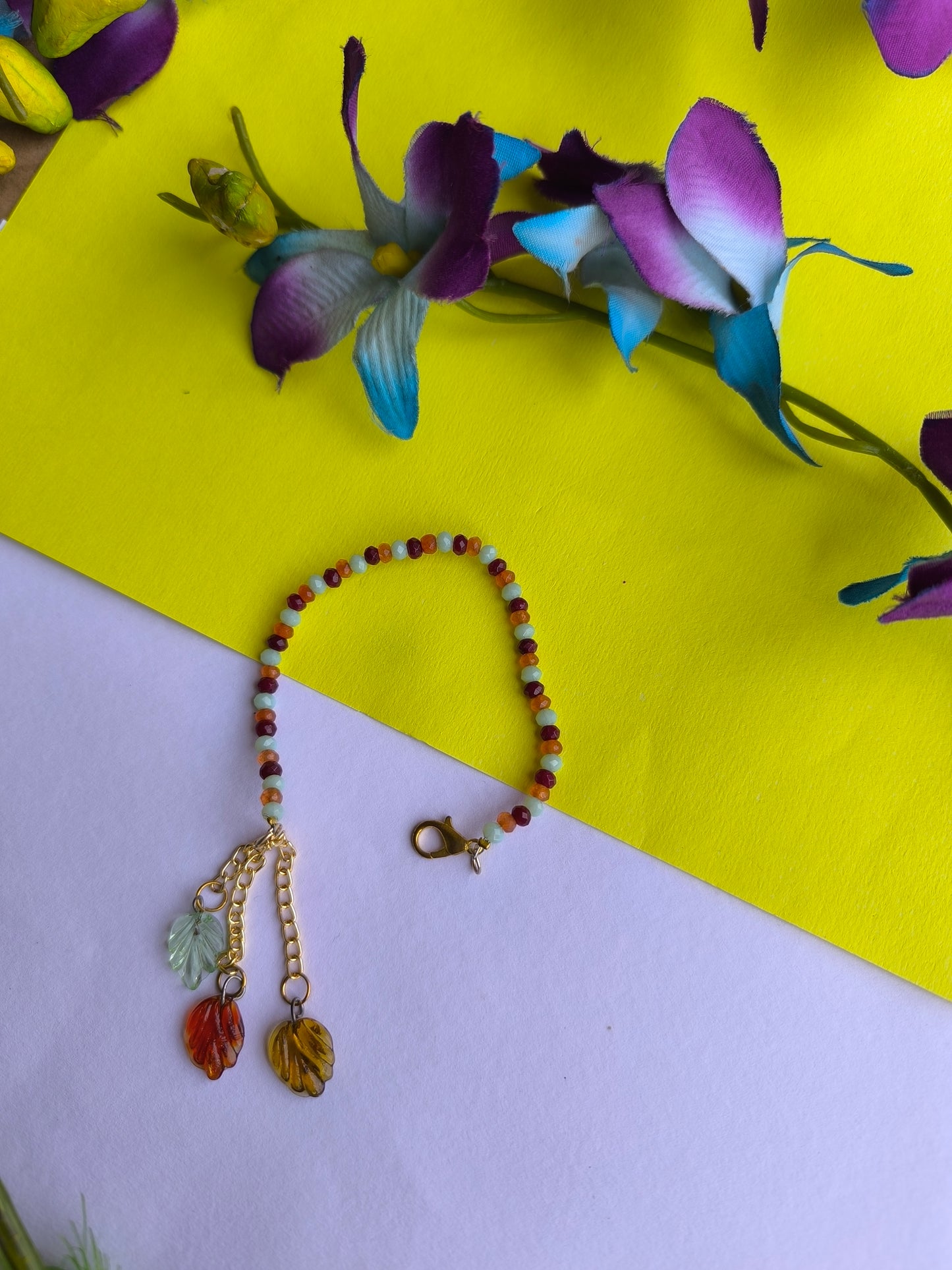 Faceted beads bracelet