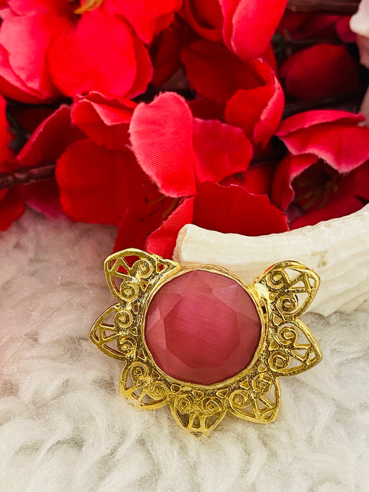 Pink Floral Ring