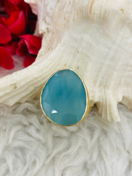 Light Blue Monalisa Ring