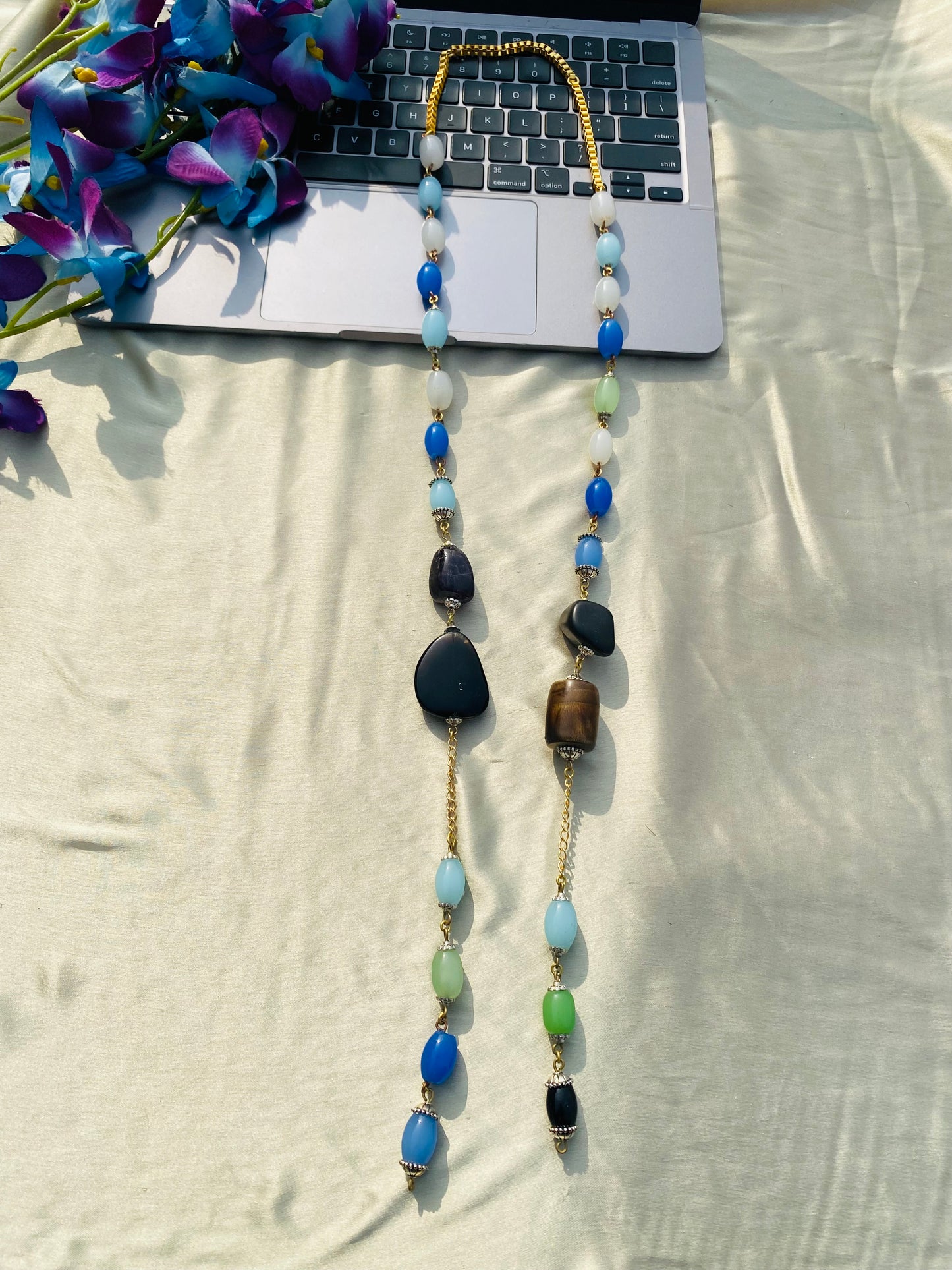 Colourful Onyx Tie Necklace