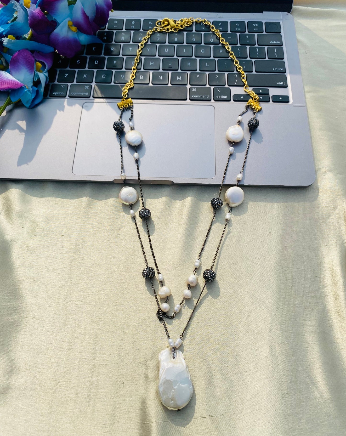 Strings Of Pearl Beads Necklace