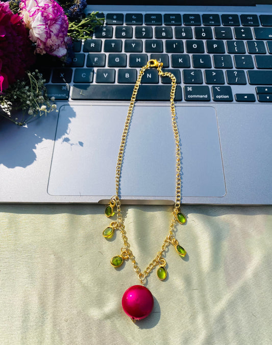 Circle and Stone Pendant