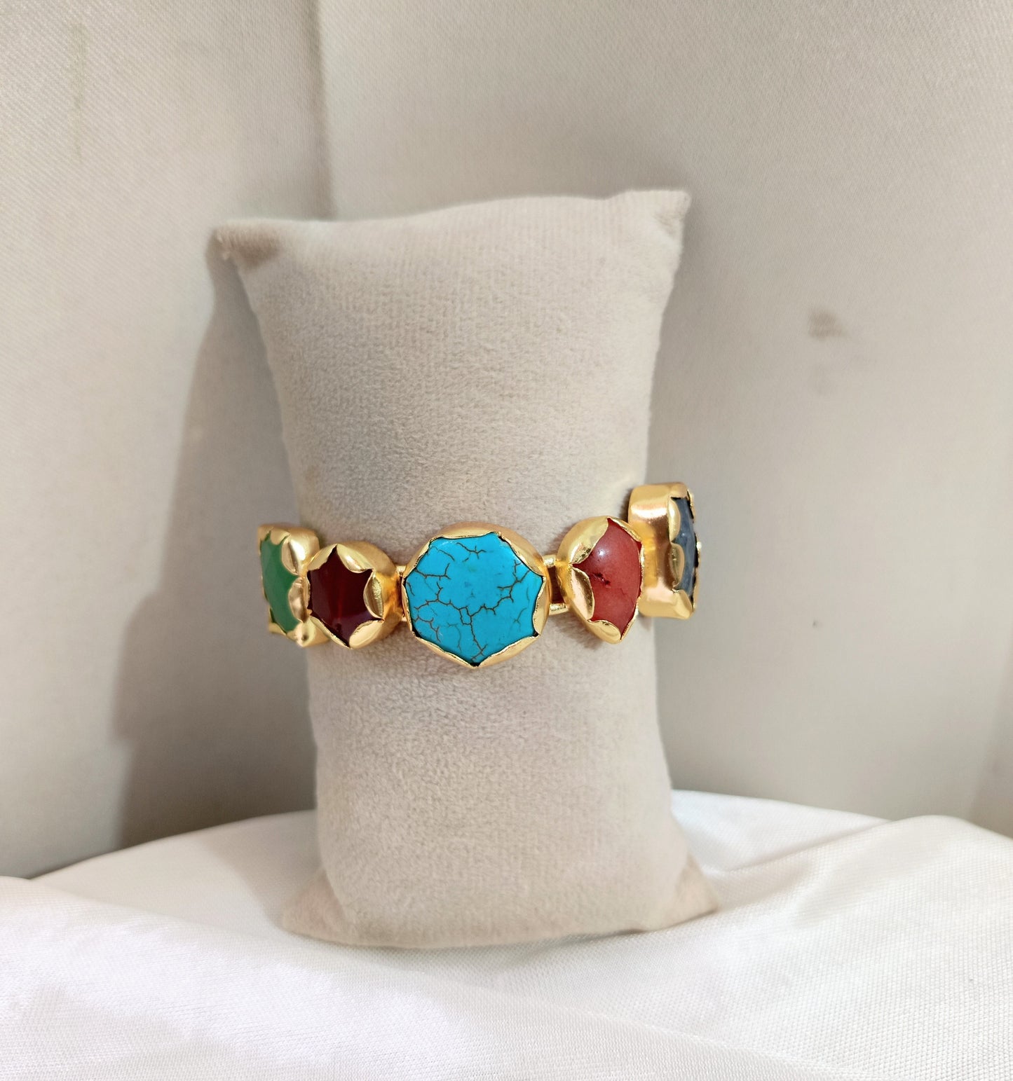 Natural Stone Statement Hand Cuff