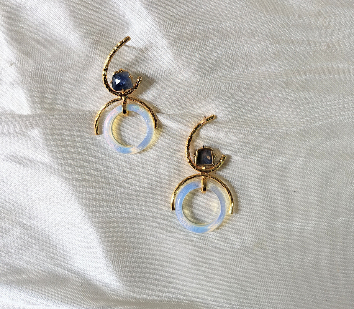 Celestial Crescent Statement Earrings