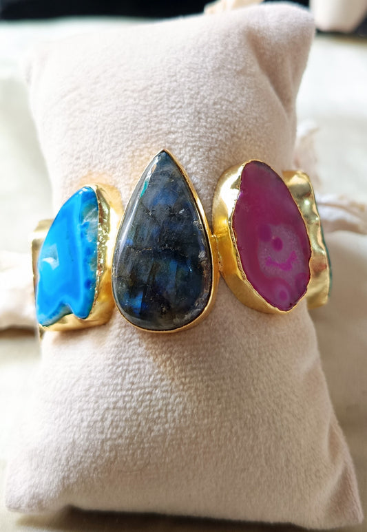 Aagte & Labradorite Handcuff