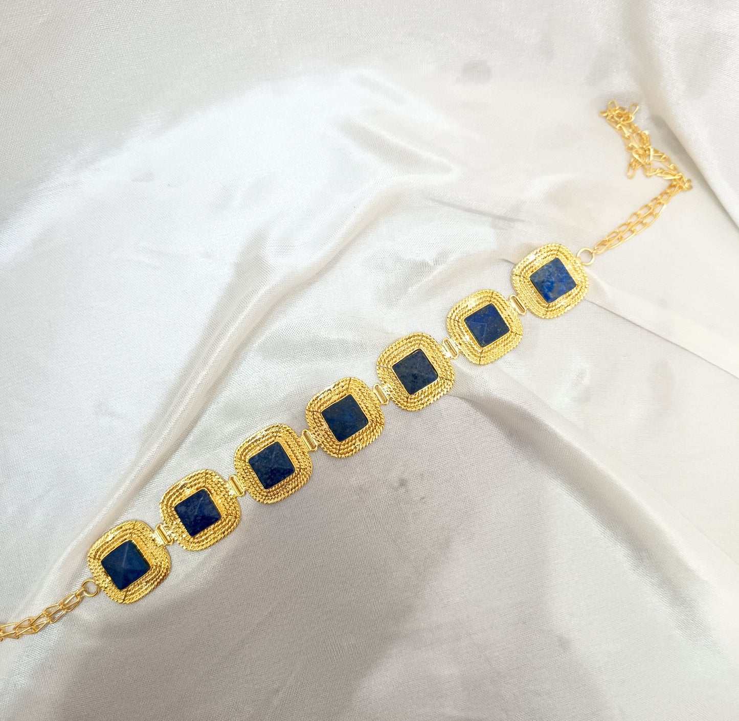 Luxury Blue Gemstone Designer Jewelry Set