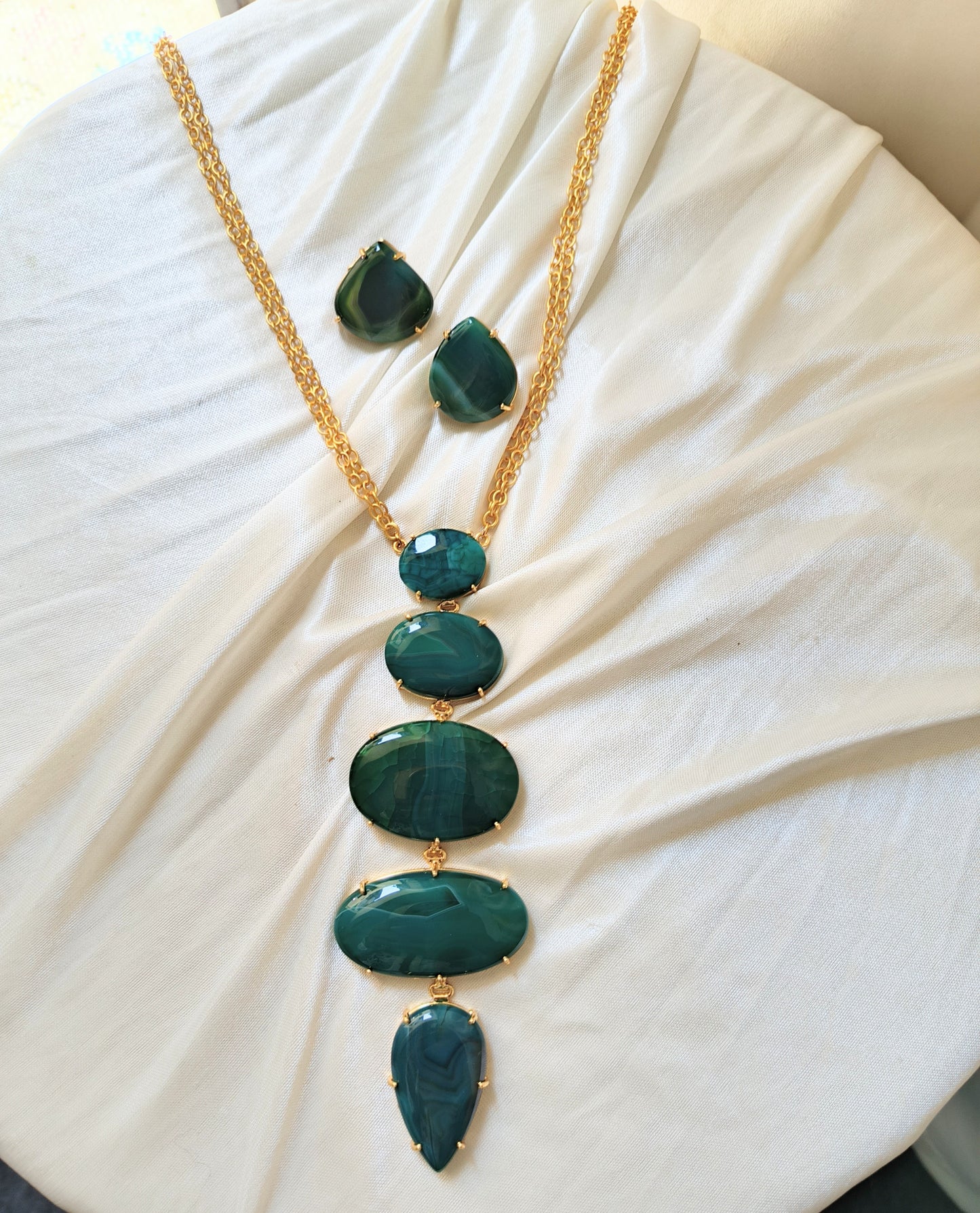 Ocean Aura Statement Necklace Set