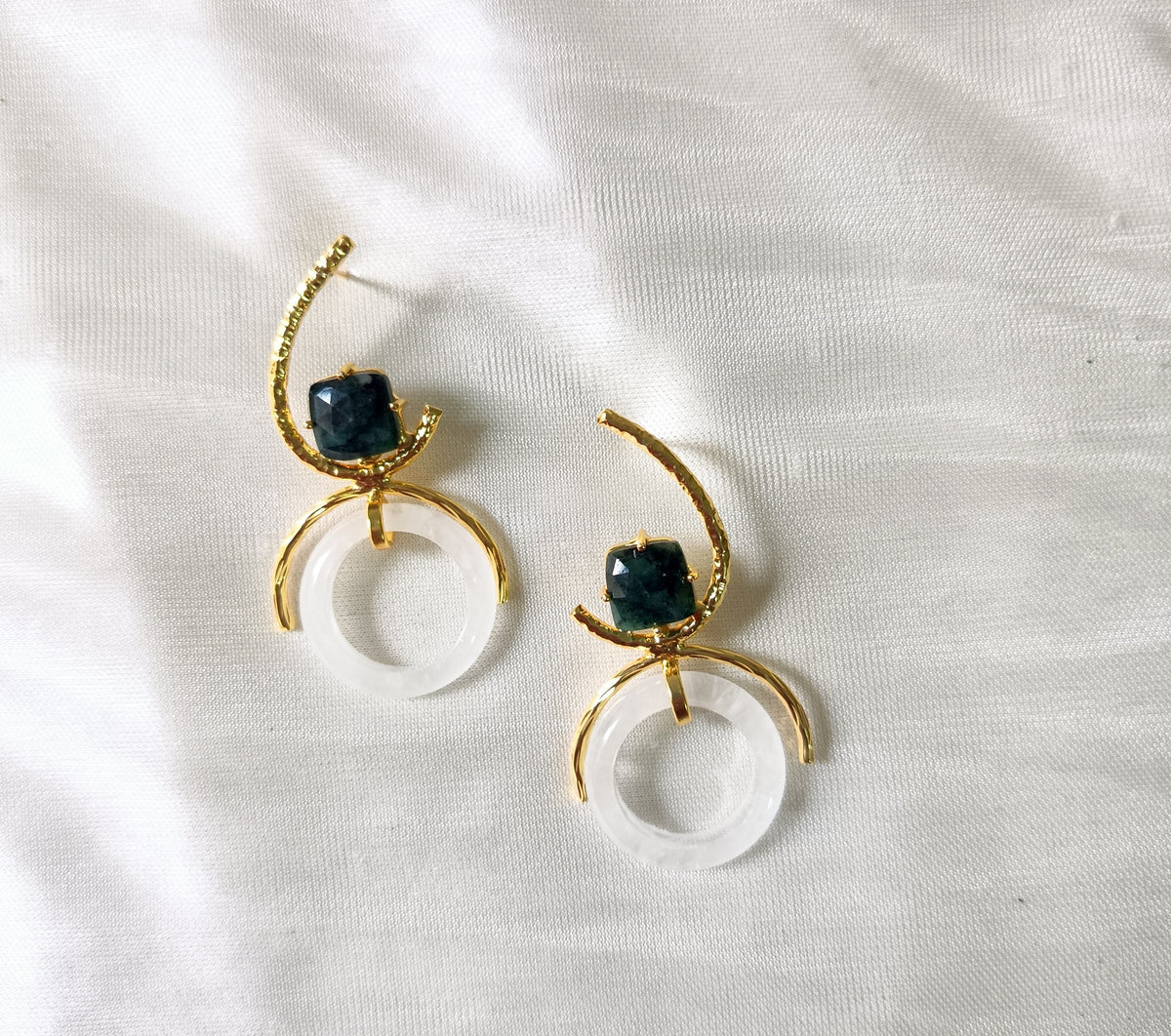 Celestial Crescent Statement Earrings