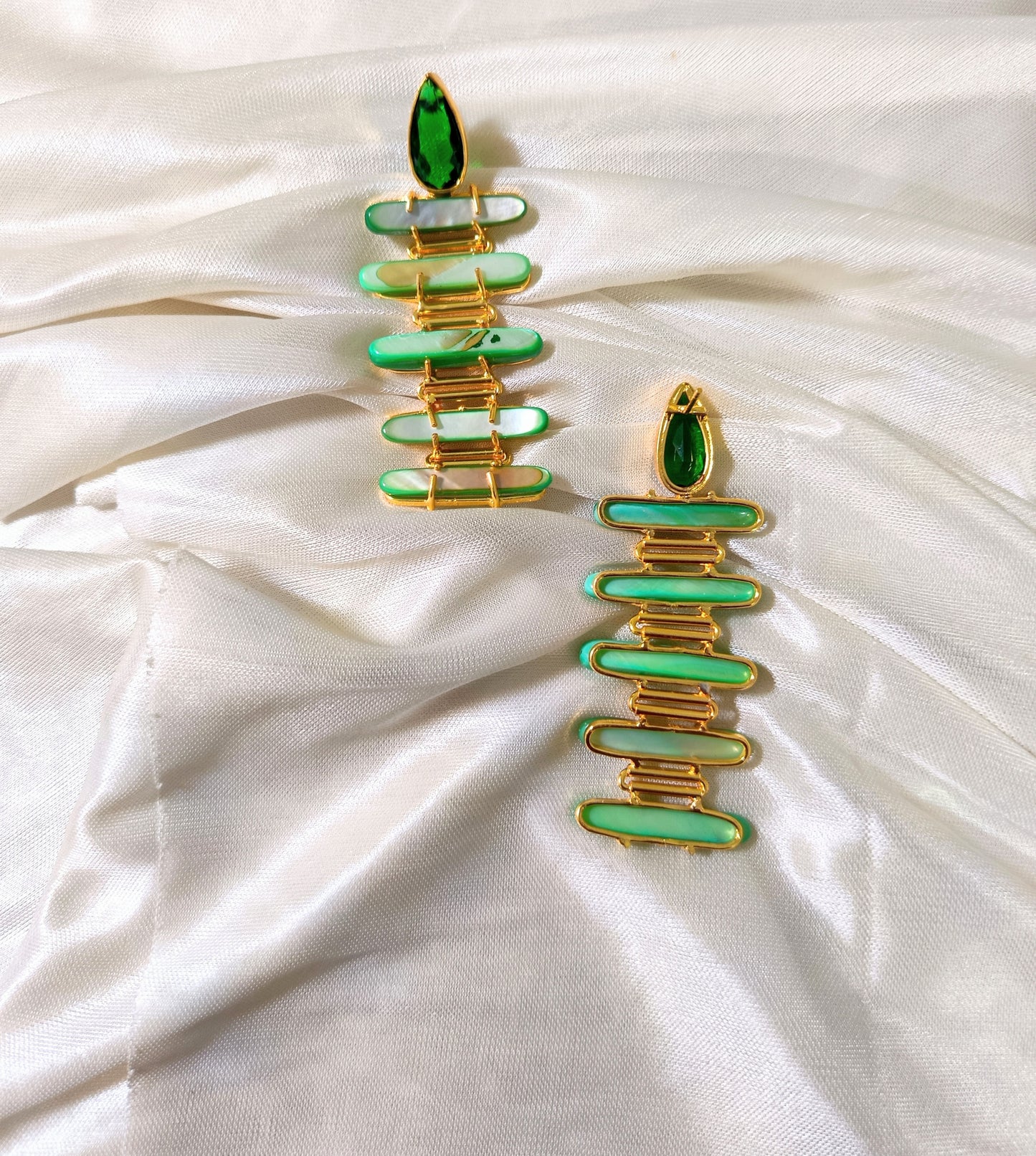 Designer Multicolor Ladder Drop Earrings