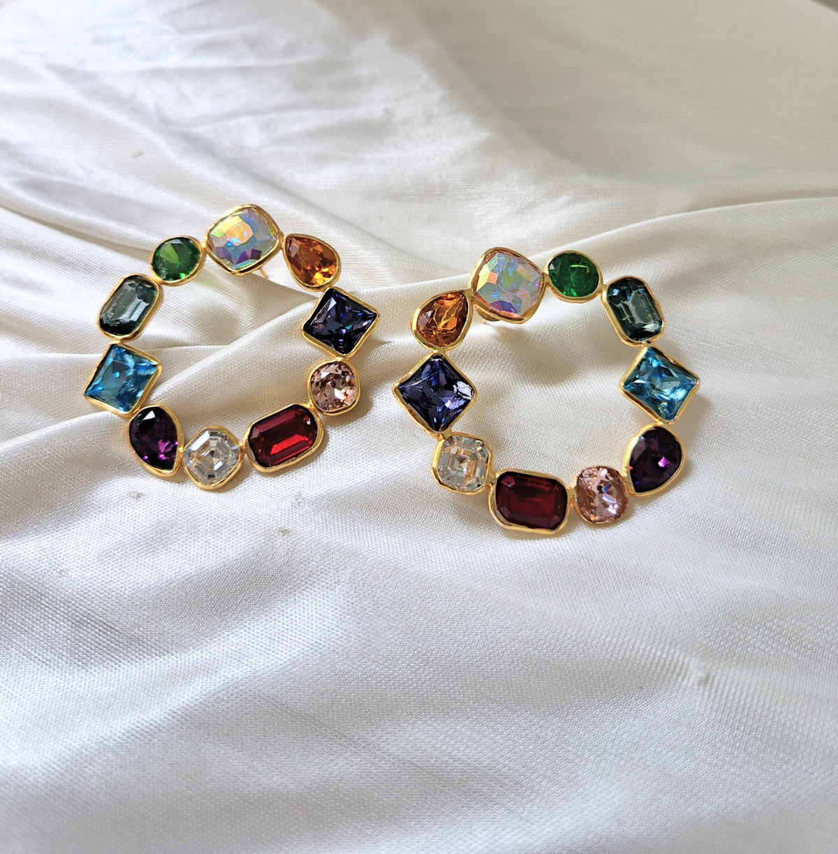 Premium Multicolor Gemstone Earring