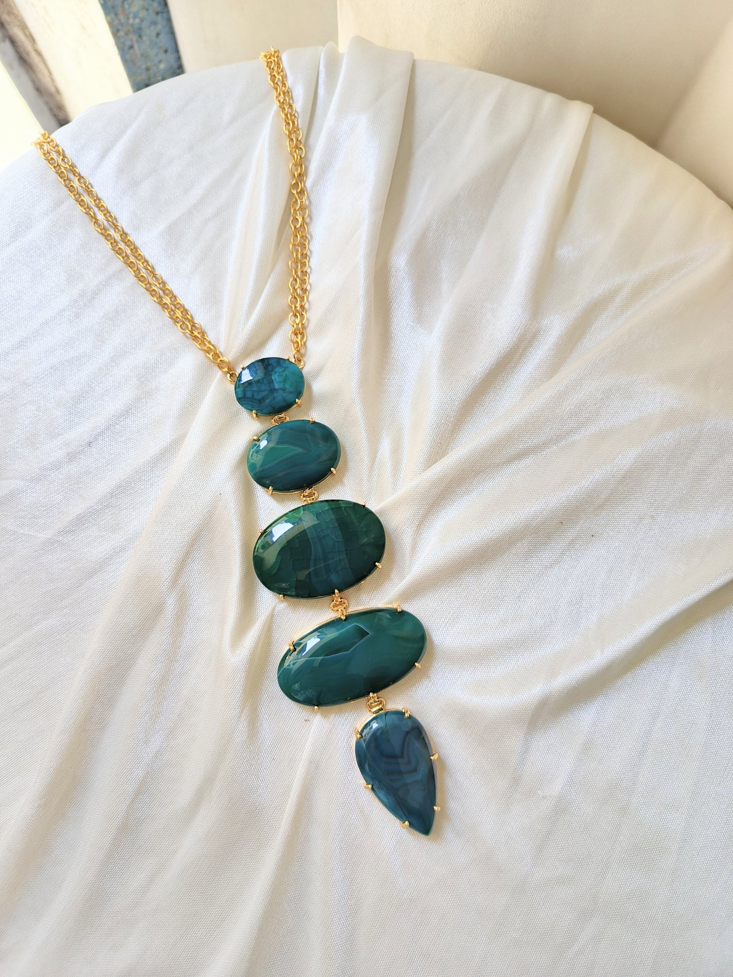 Ocean Aura Statement Necklace Set