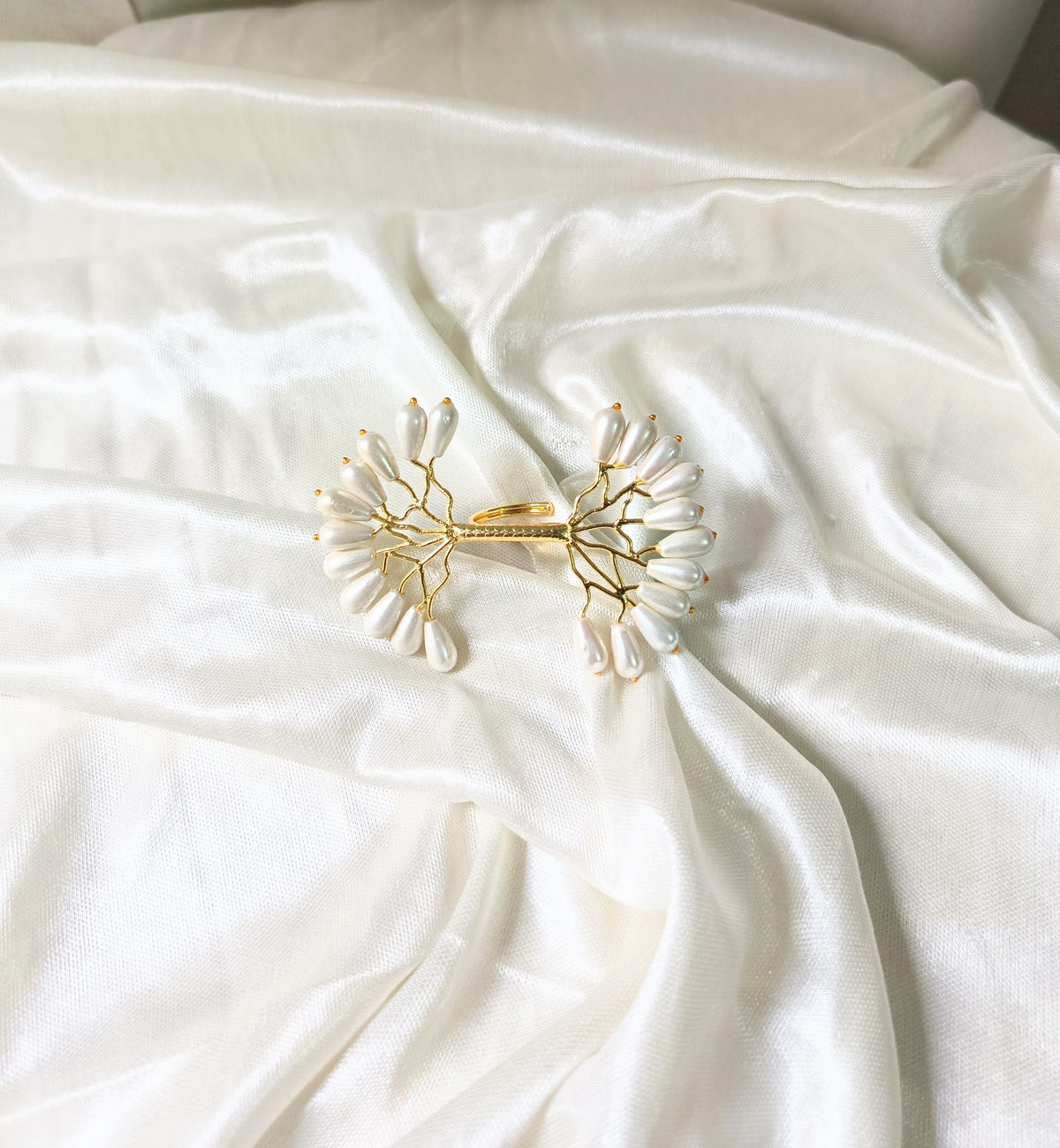 Pearl Blossom Statement Ring