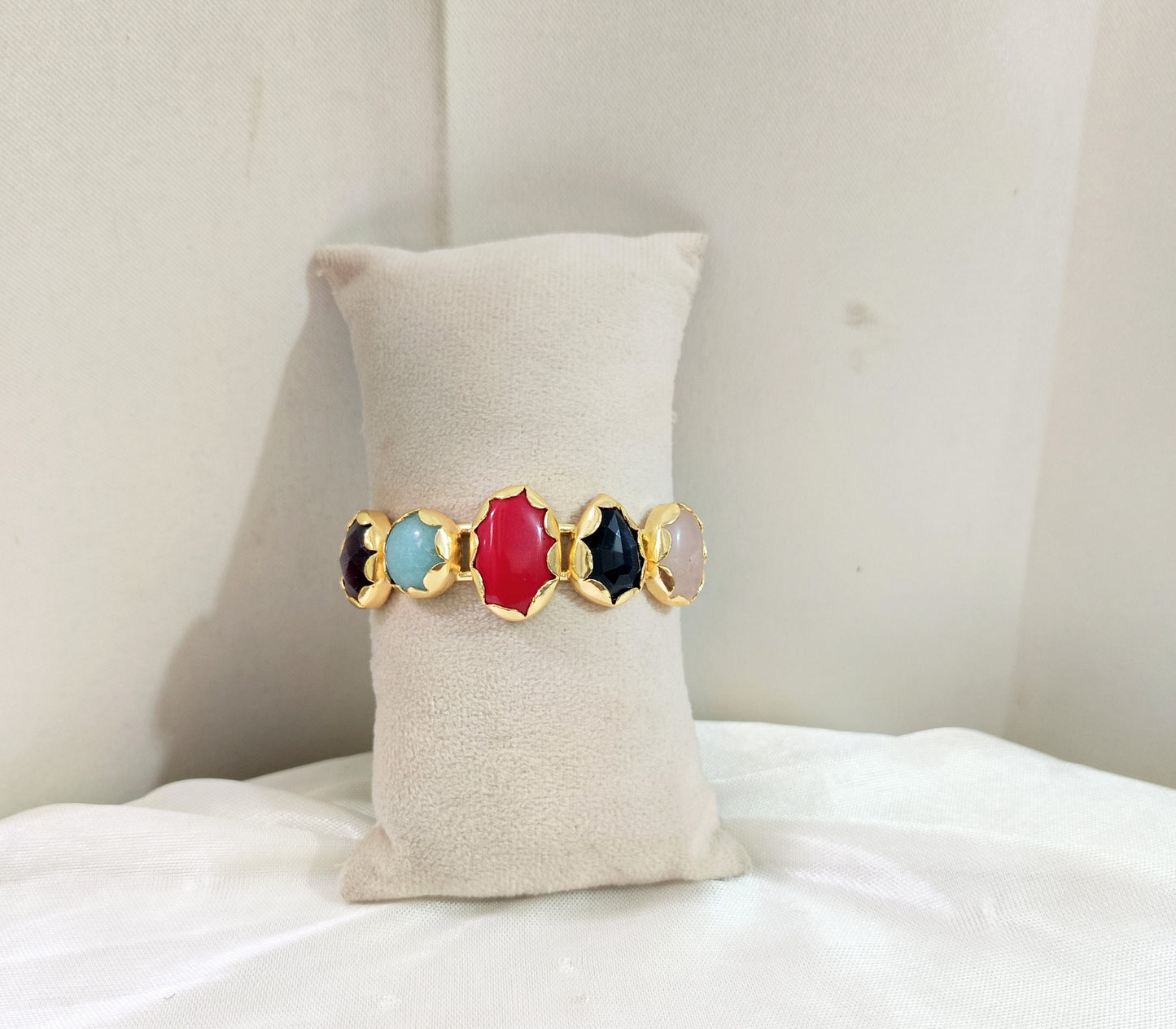 Natural Stone Statement Hand Cuff