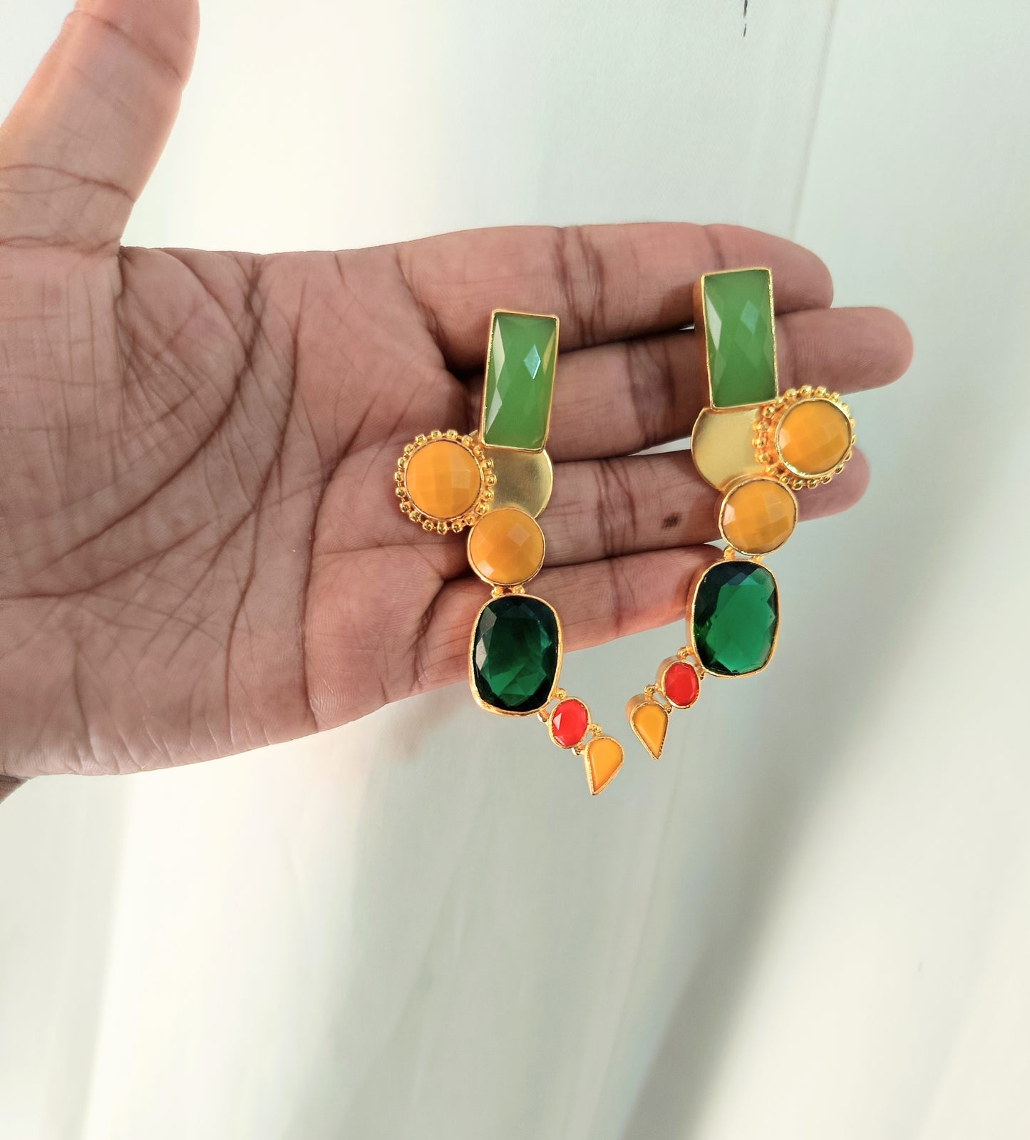 Modern Artistic Multicolor Dangle Earrings