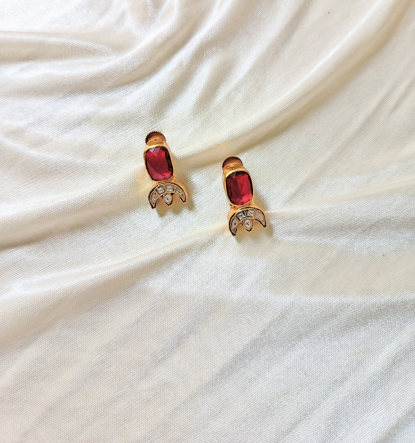 Elegant Ruby & Pearl Designer Necklace Set