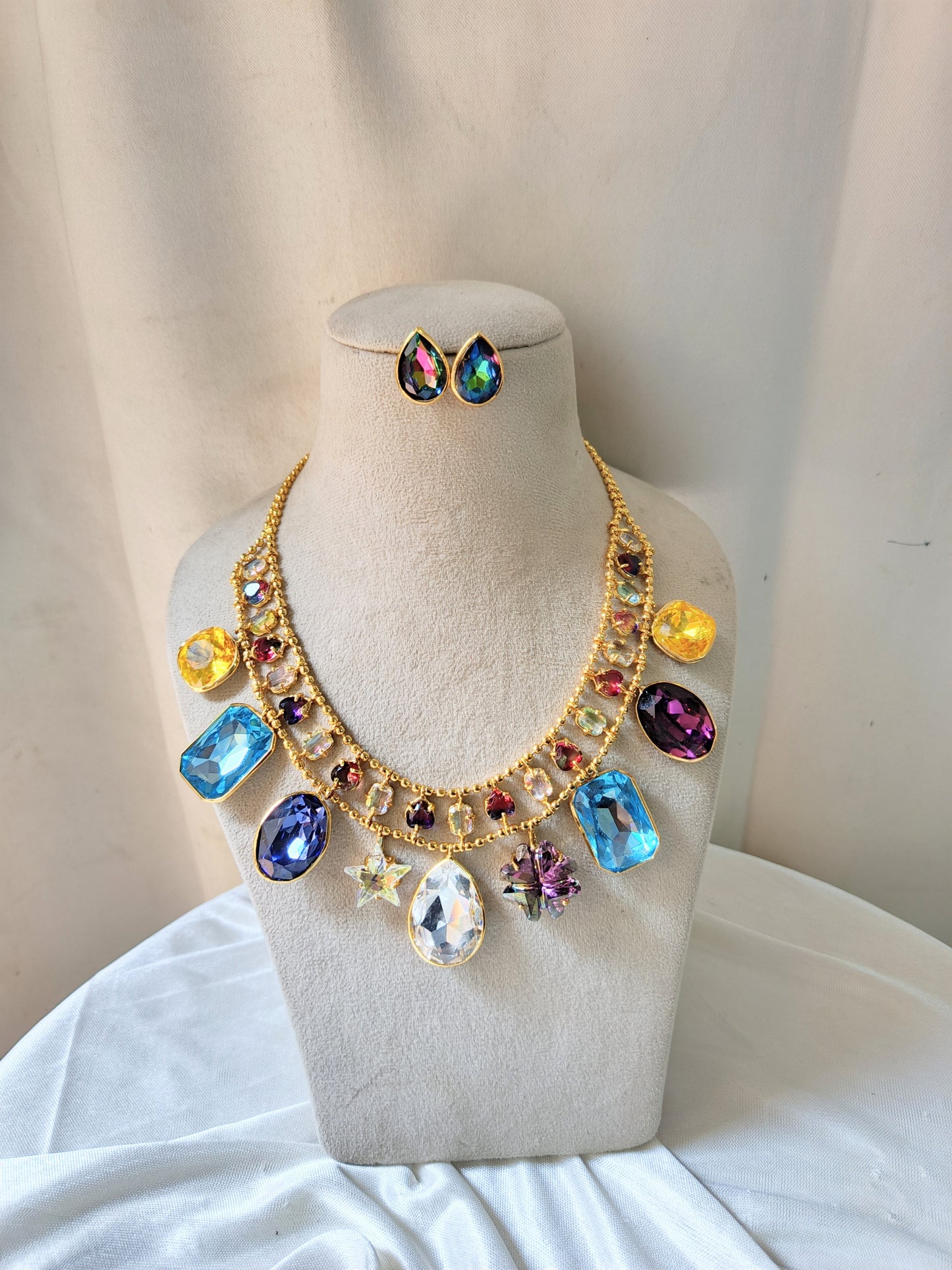 Aurora Charm Crystal Necklace