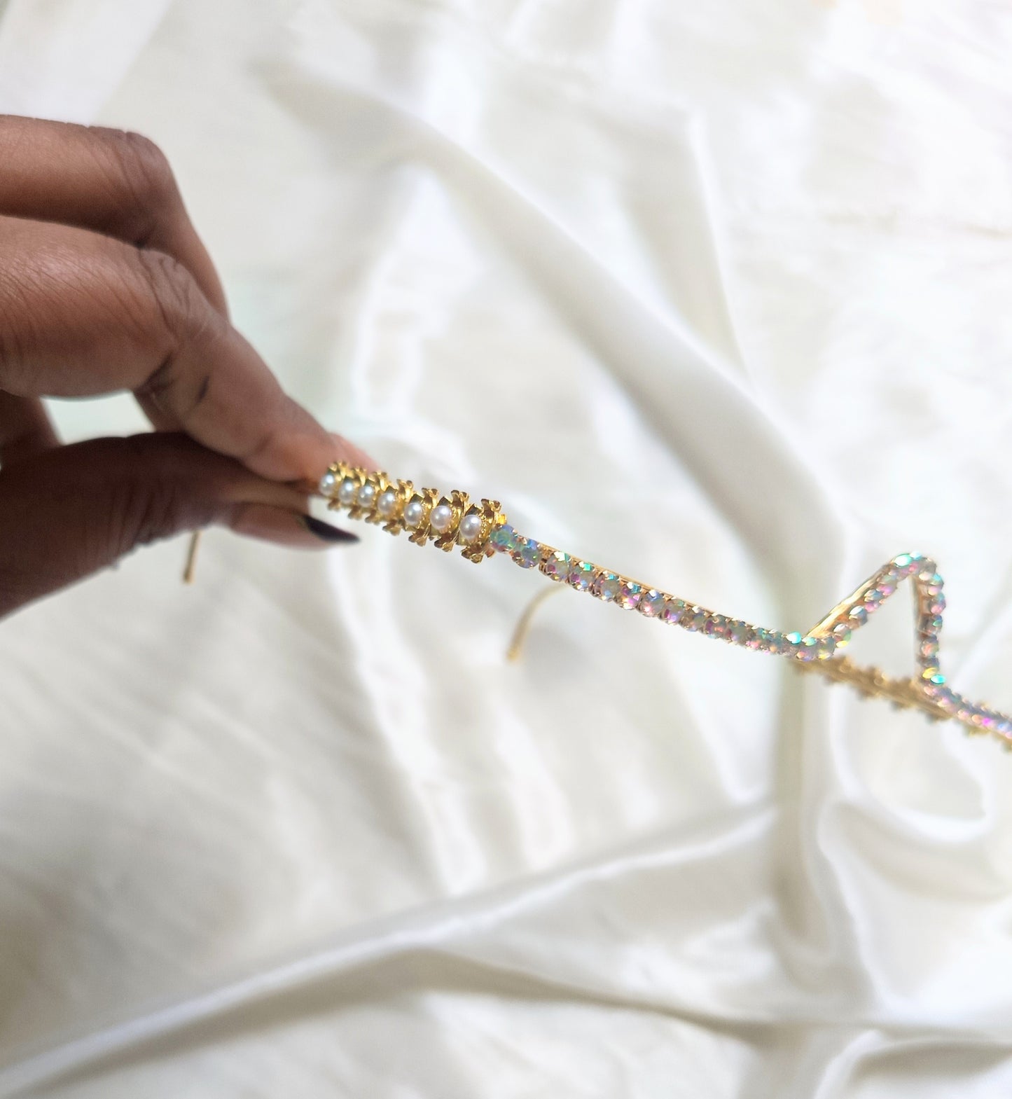 Sparkling Rhinestone & Pearl Facelet