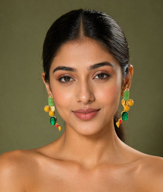 Modern Artistic Multicolor Dangle Earrings