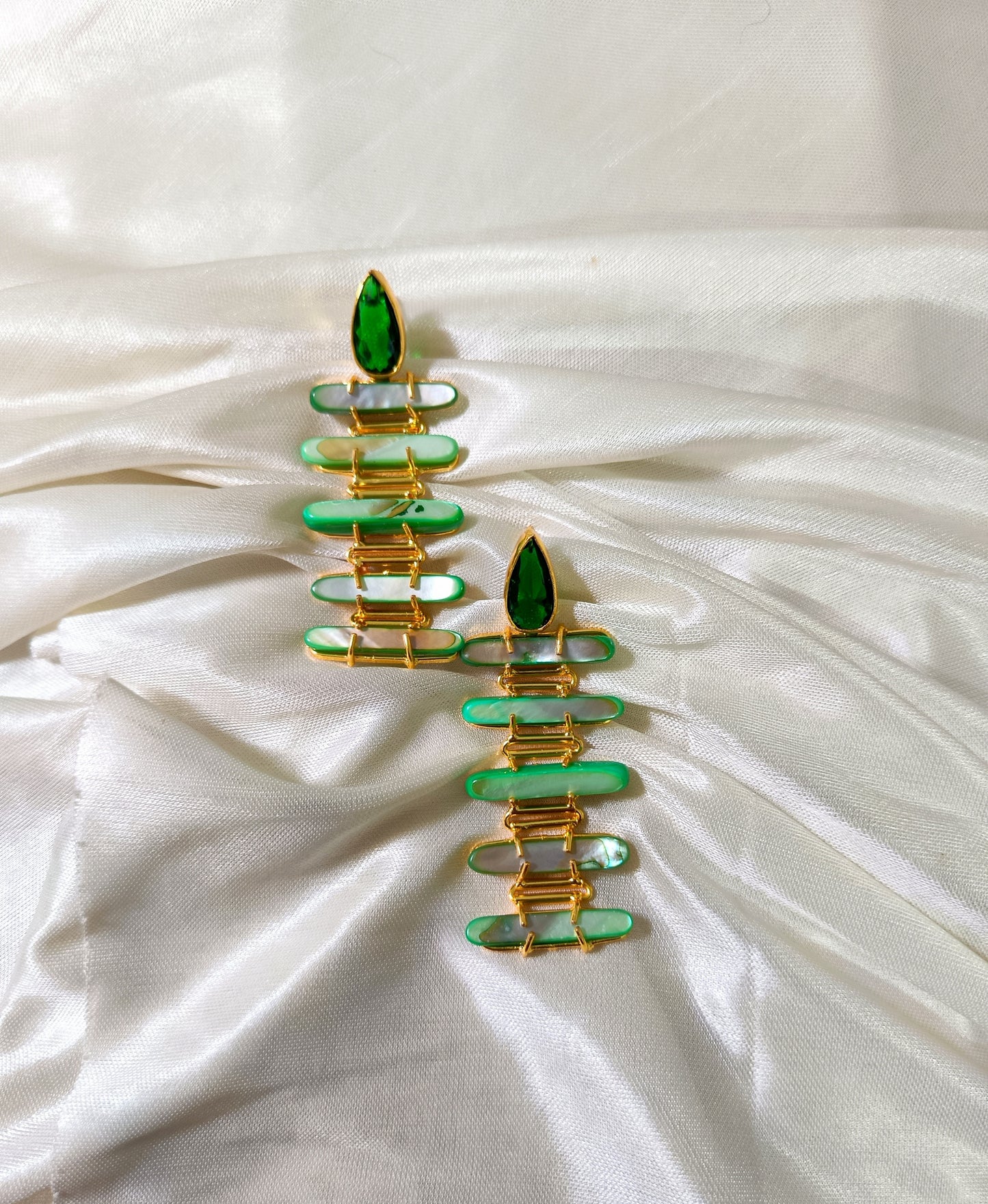 Designer Multicolor Ladder Drop Earrings