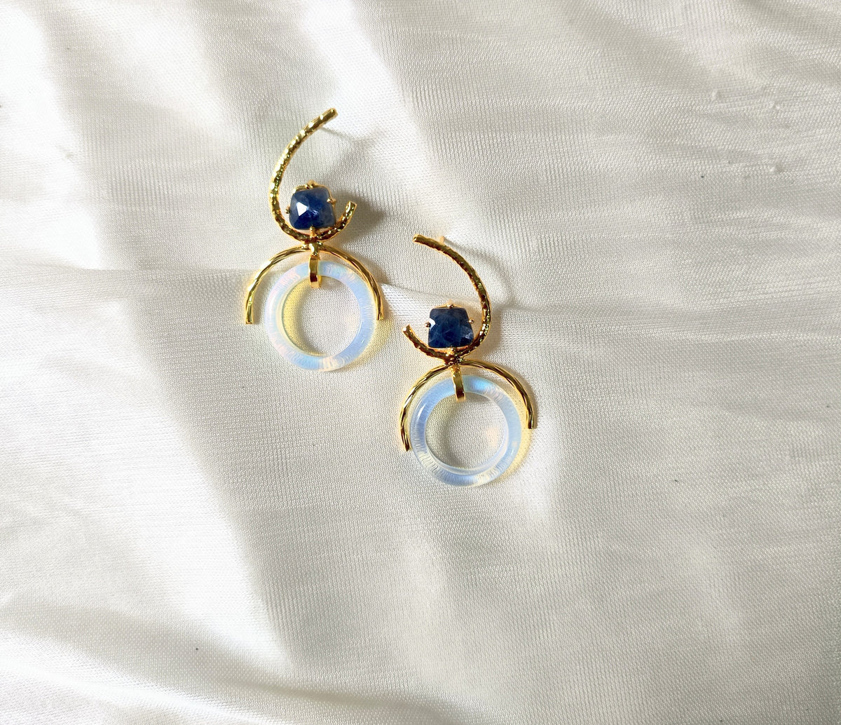 Celestial Crescent Statement Earrings