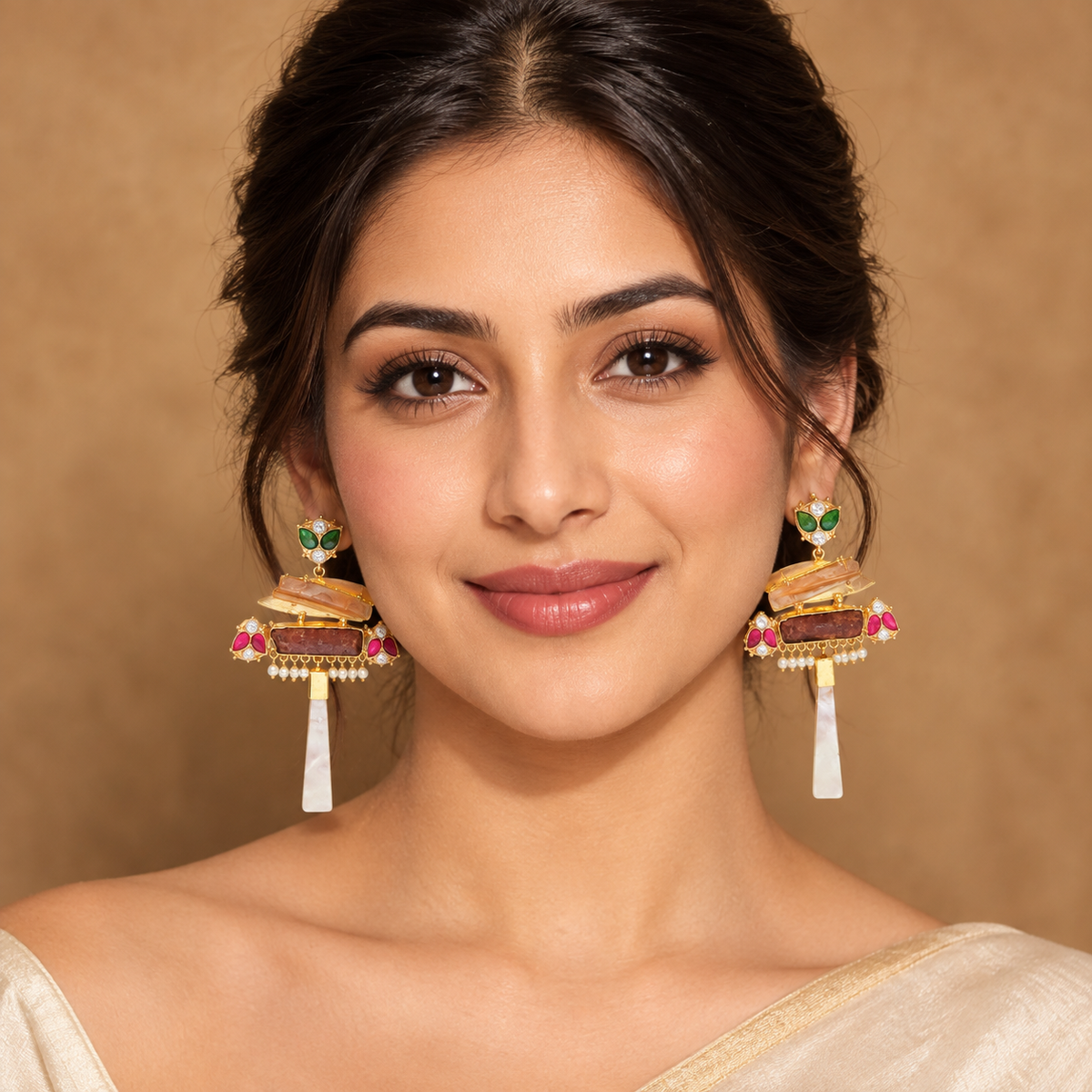 Royal Multicolor Statement Earrings